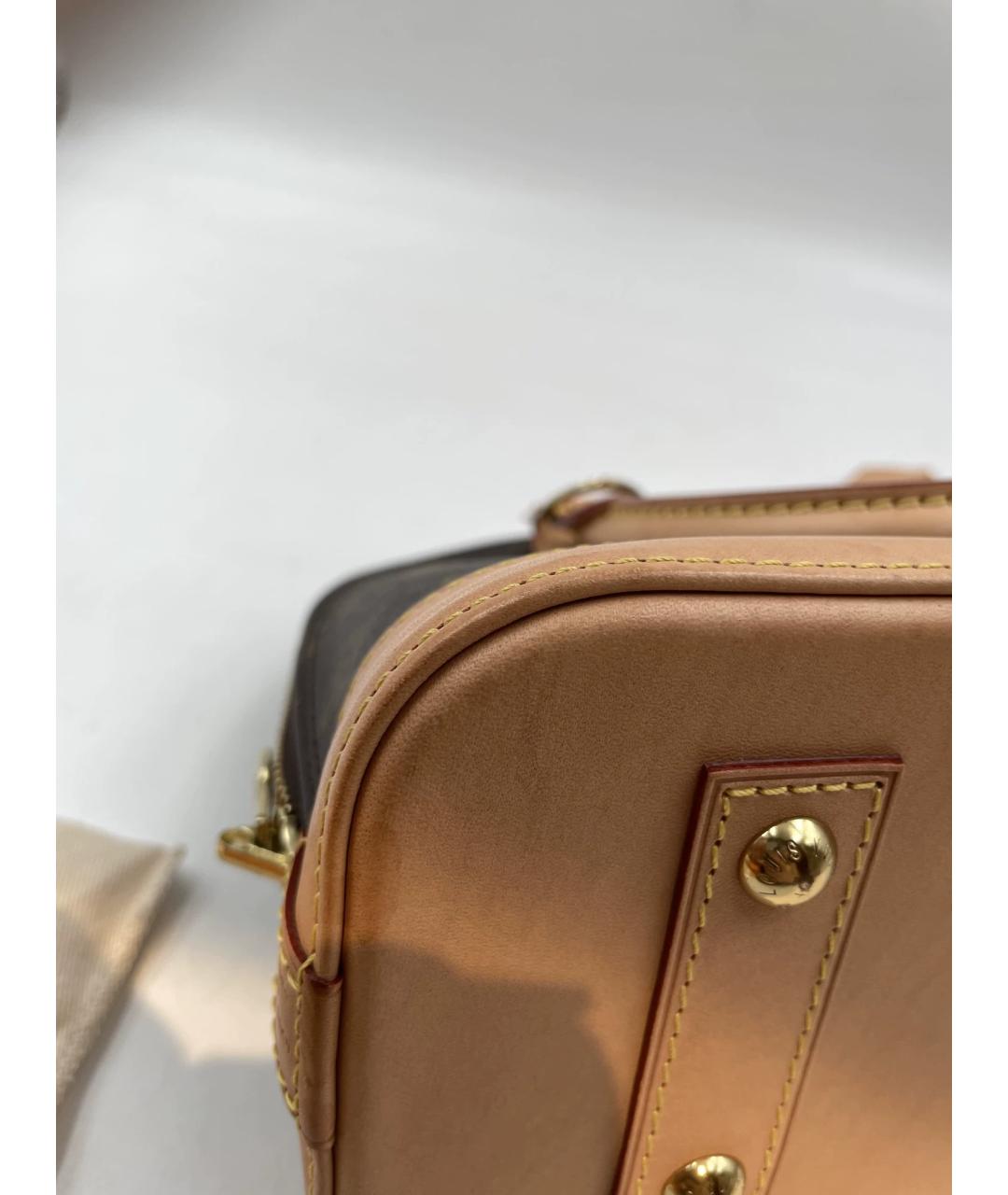 LOUIS VUITTON Коричневая сумка с короткими ручками, фото 3