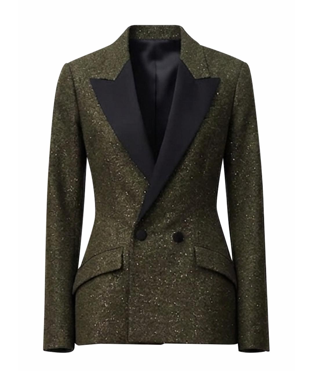 CHRISTIAN DIOR Зеленый шелковый костюм с юбками, фото 1