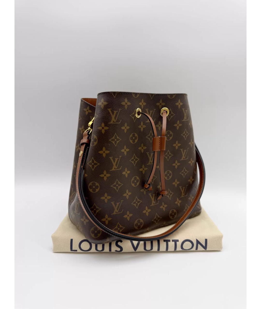 LOUIS VUITTON Коричневая сумка с короткими ручками, фото 2