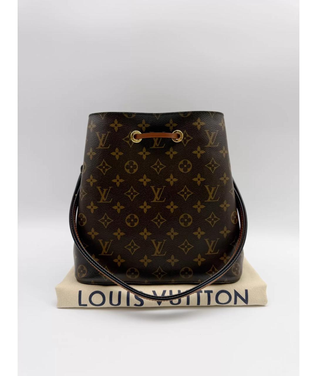 LOUIS VUITTON Коричневая сумка с короткими ручками, фото 4
