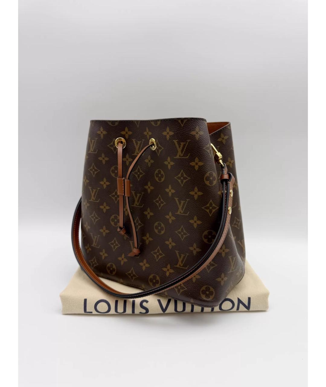 LOUIS VUITTON Коричневая сумка с короткими ручками, фото 3