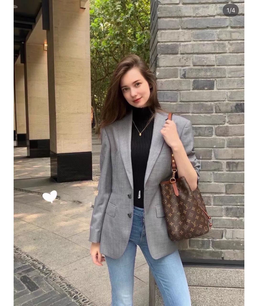 LOUIS VUITTON Коричневая сумка с короткими ручками, фото 8