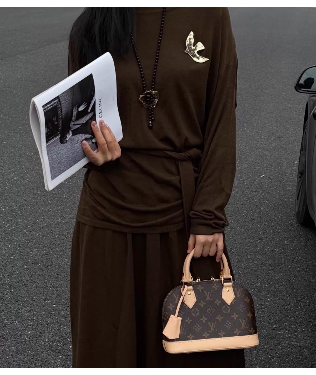 LOUIS VUITTON Коричневая сумка с короткими ручками, фото 6