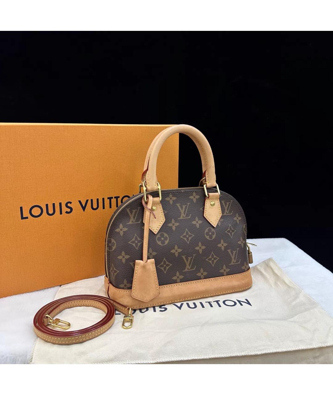 LOUIS VUITTON Коричневая сумка с короткими ручками, фото 2