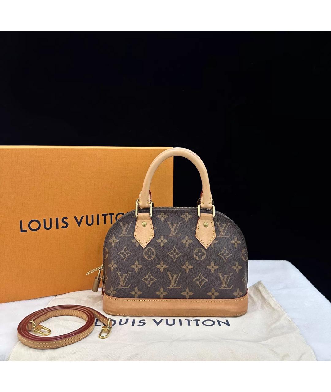 LOUIS VUITTON Коричневая сумка с короткими ручками, фото 4