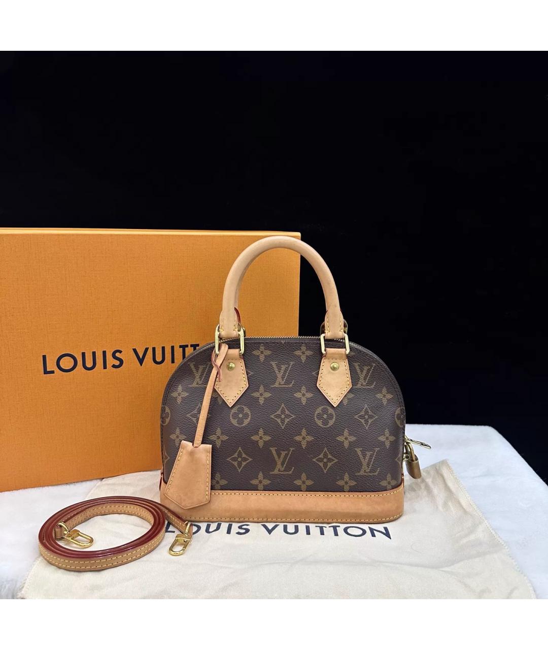 LOUIS VUITTON Коричневая сумка с короткими ручками, фото 7