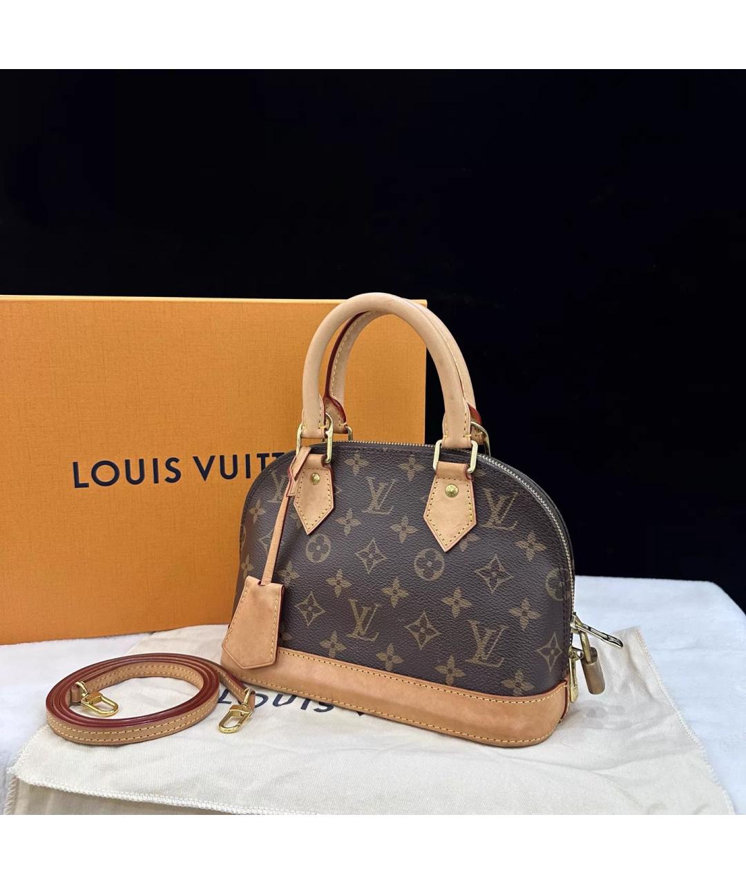 LOUIS VUITTON Коричневая сумка с короткими ручками, фото 3