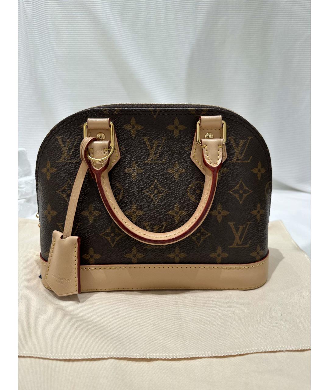 LOUIS VUITTON Коричневая сумка с короткими ручками, фото 8