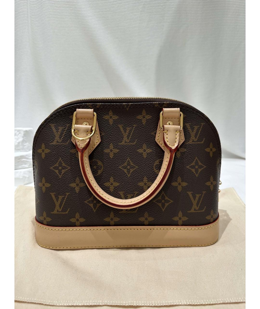 LOUIS VUITTON Коричневая сумка с короткими ручками, фото 2