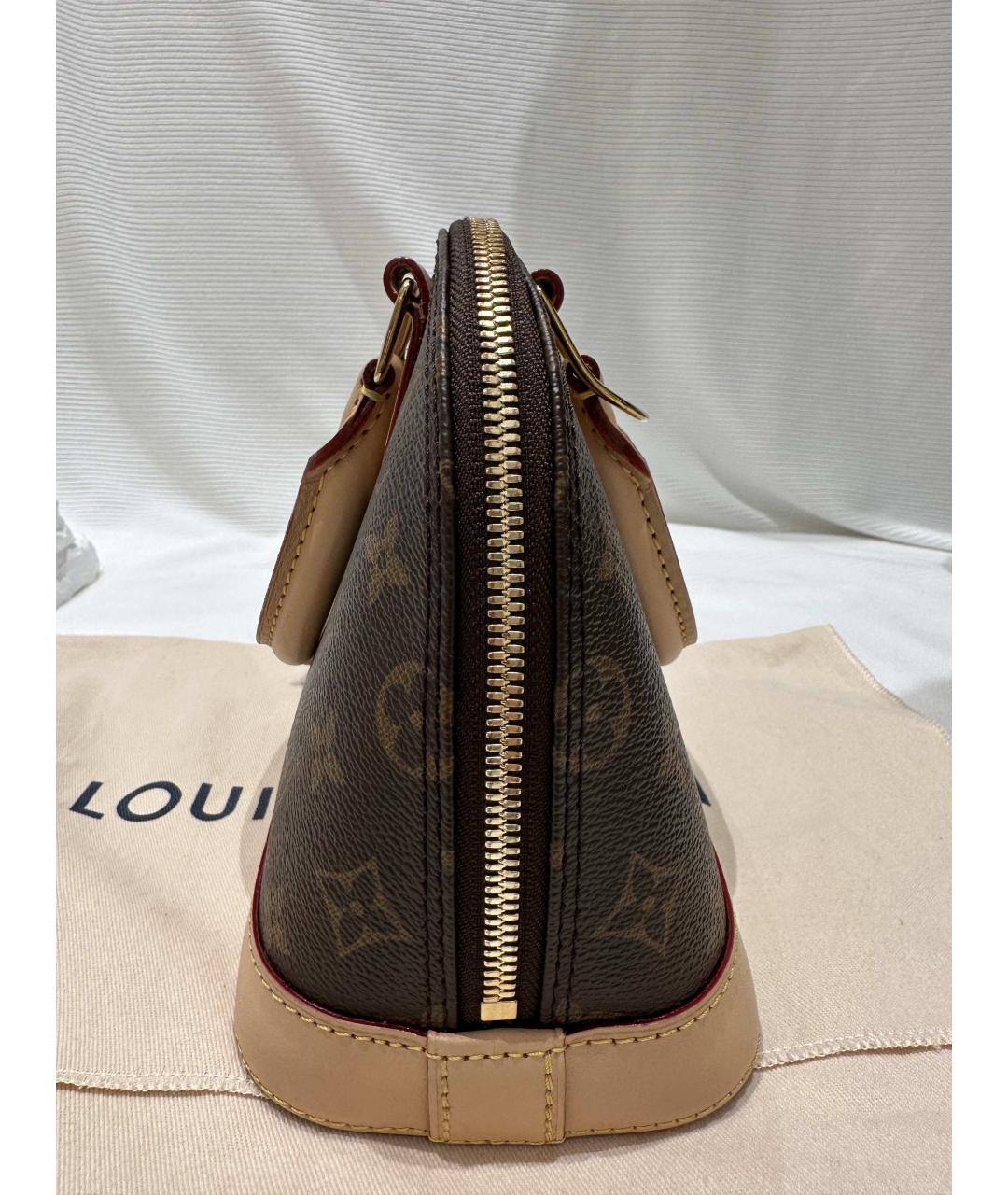 LOUIS VUITTON Коричневая сумка с короткими ручками, фото 4