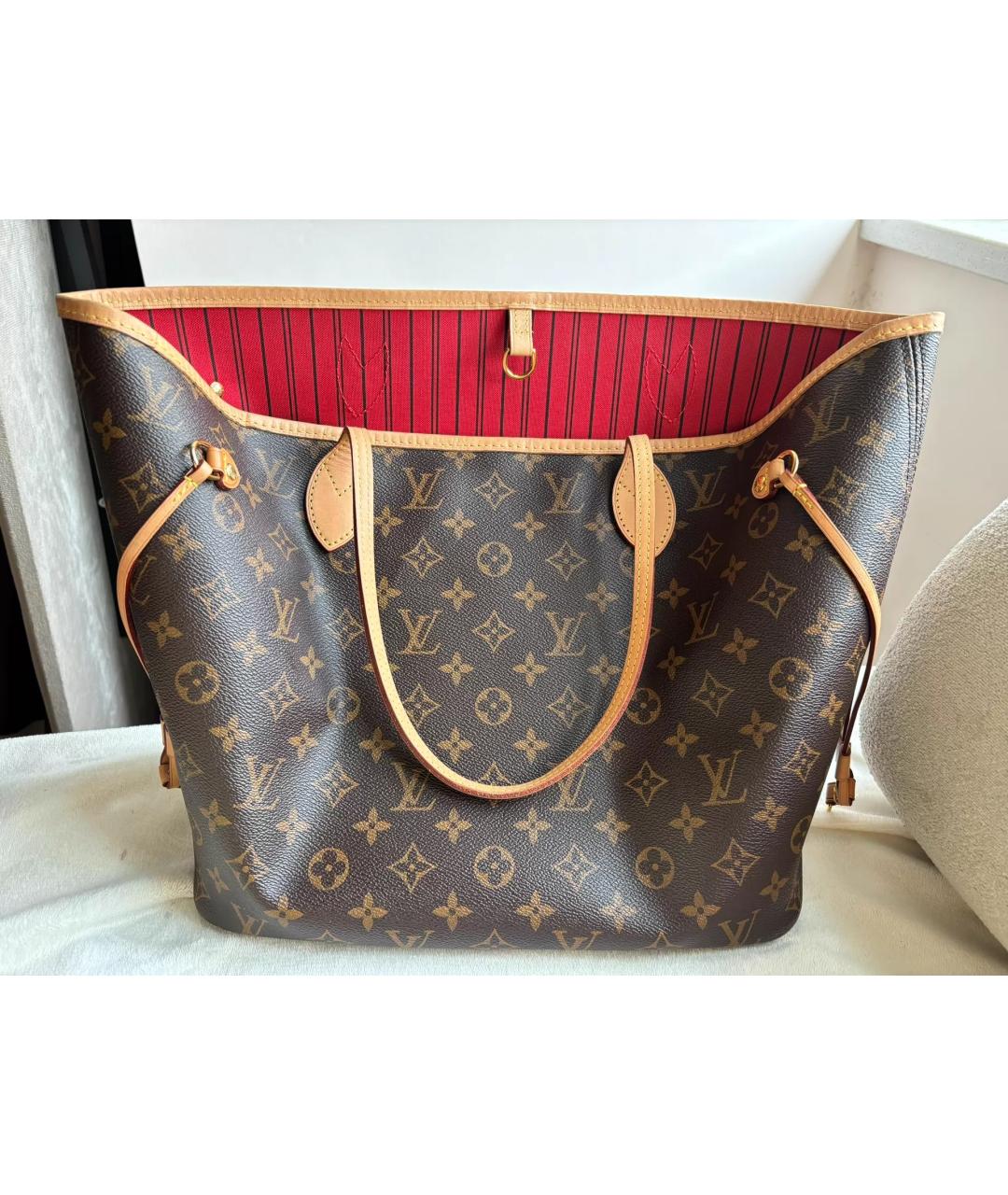 LOUIS VUITTON Коричневая сумка тоут, фото 8