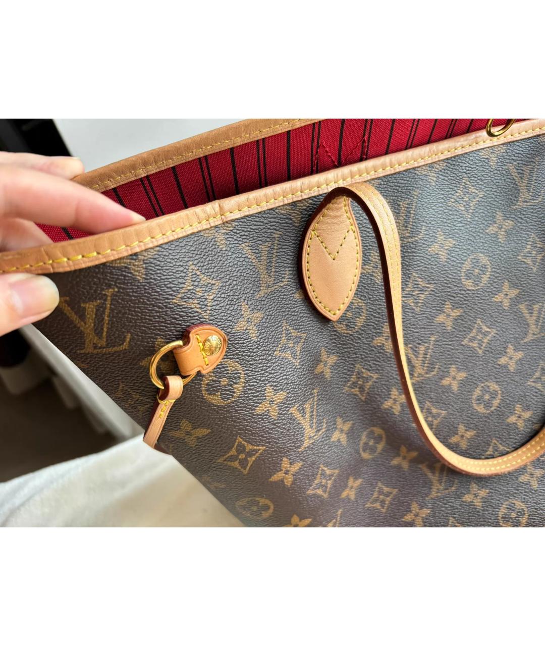 LOUIS VUITTON Коричневая сумка тоут, фото 4