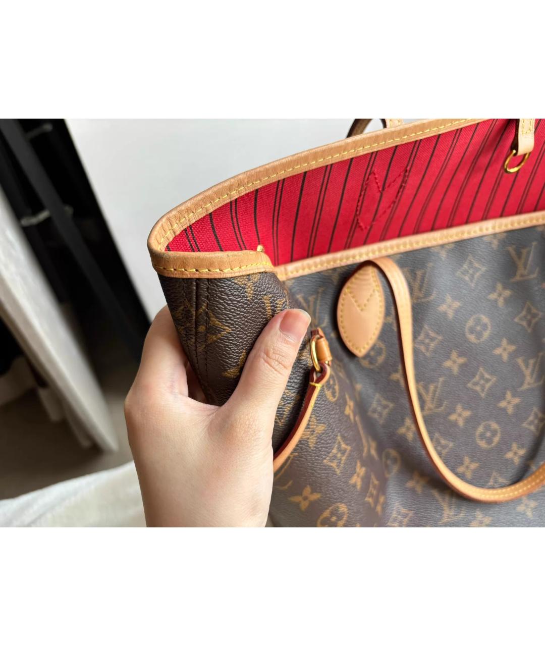 LOUIS VUITTON Коричневая сумка тоут, фото 5