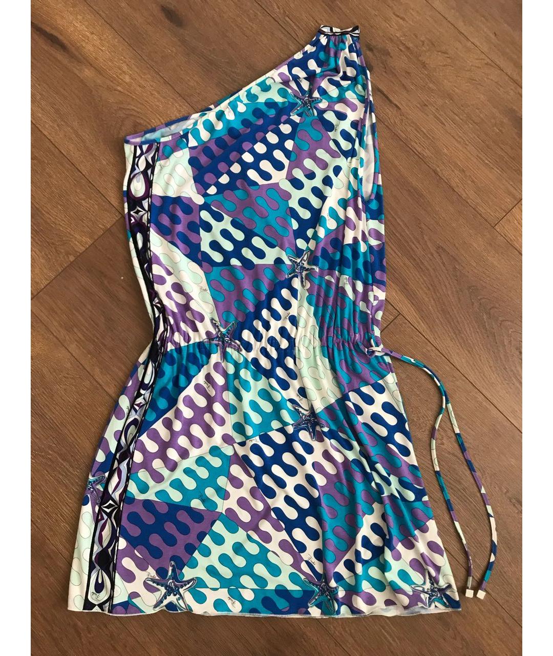 EMILIO PUCCI Мульти вискозное повседневное платье, фото 7