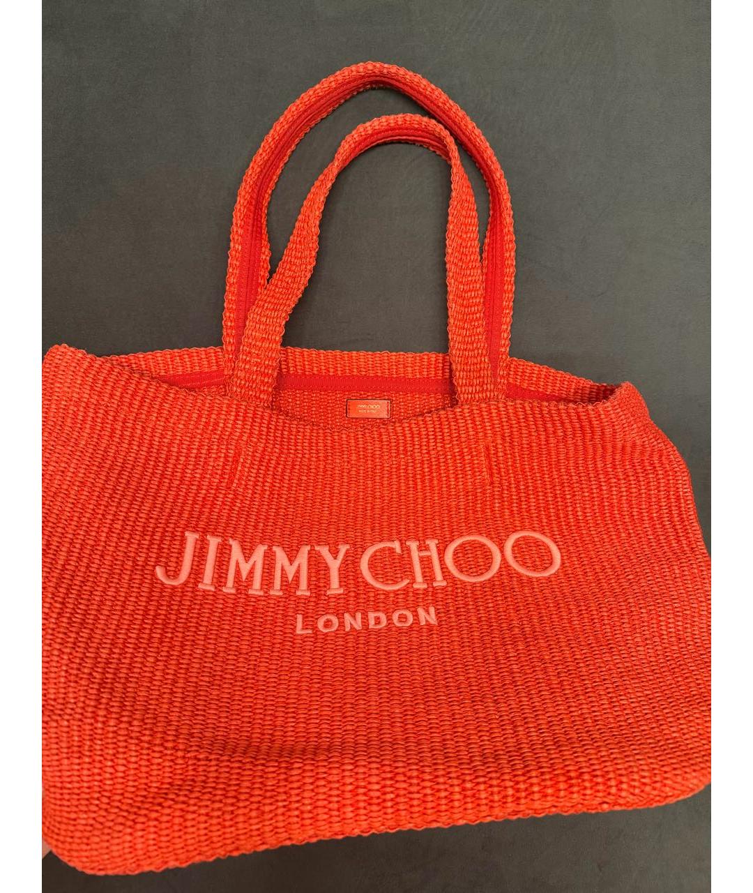 JIMMY CHOO Оранжевая пляжная сумка, фото 3