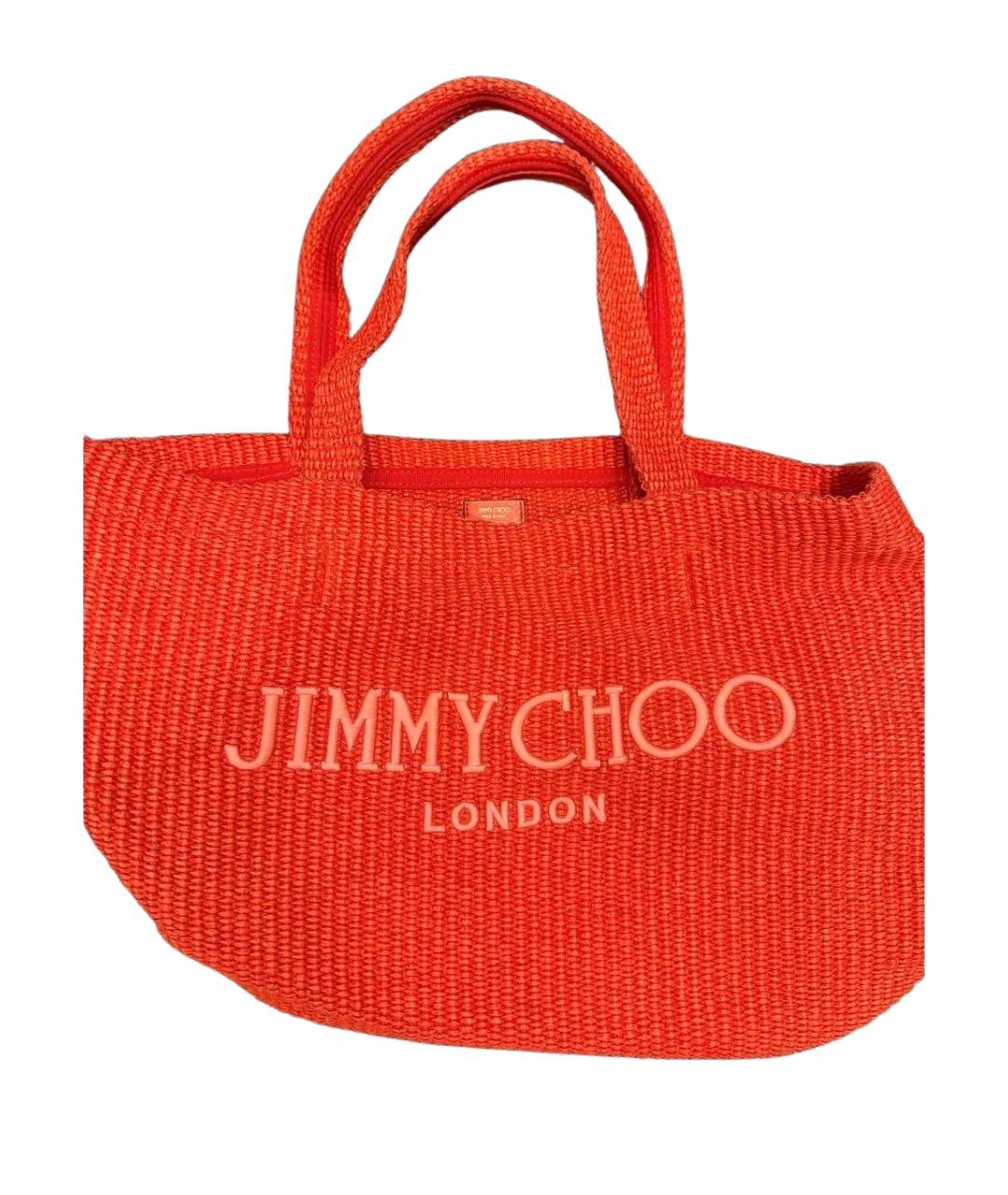 JIMMY CHOO Оранжевая пляжная сумка, фото 1