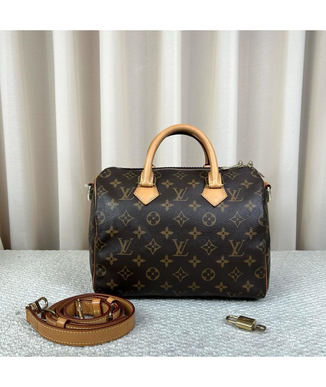 LOUIS VUITTON Коричневая сумка с короткими ручками, фото 2