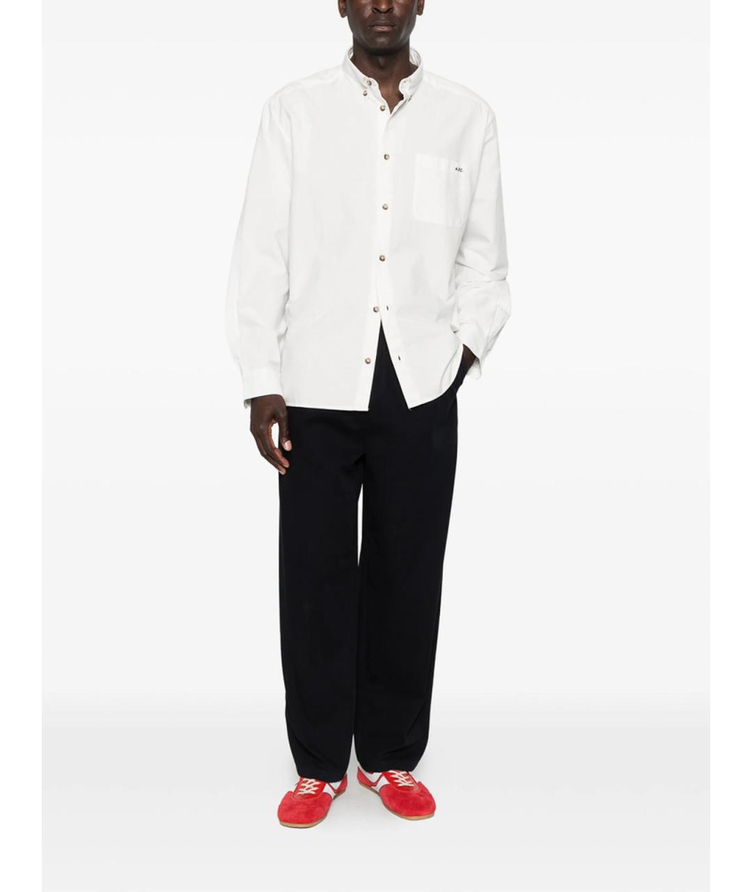 A.P.C. Белая кэжуал рубашка, фото 4