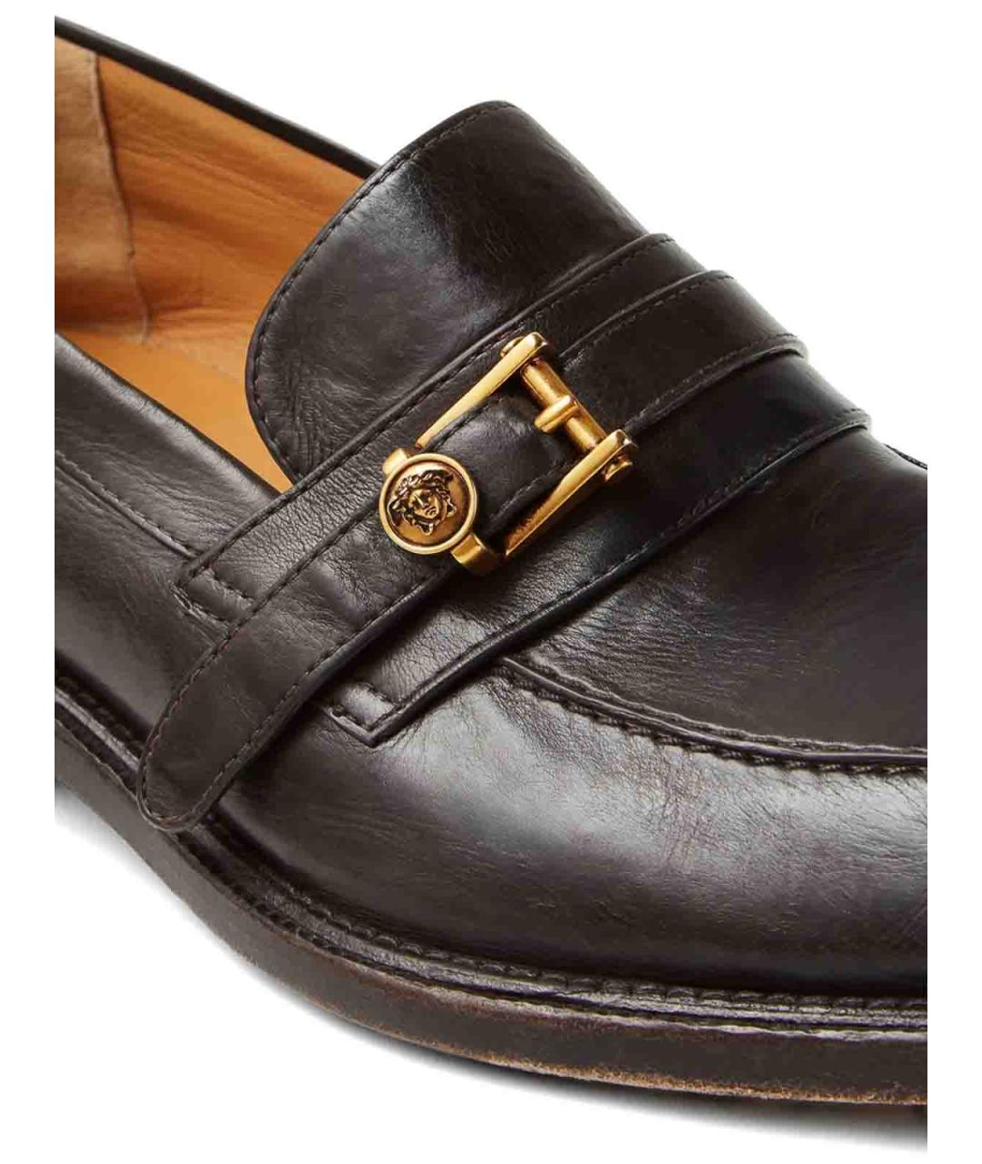 VERSACE Коричневые кожаные лоферы, фото 5