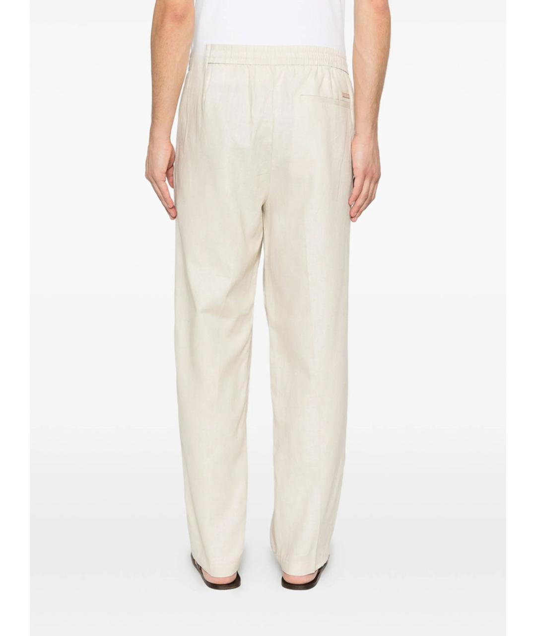 CALVIN KLEIN Бежевые хлопковые повседневные брюки, фото 5