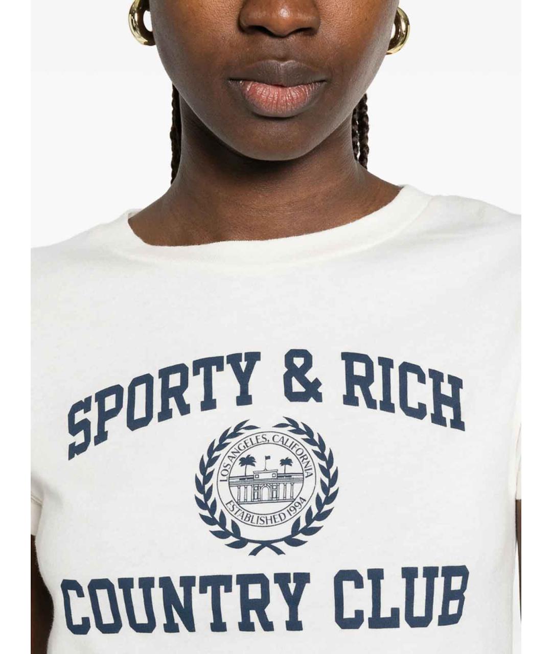 SPORTY AND RICH Хлопковая футболка, фото 5