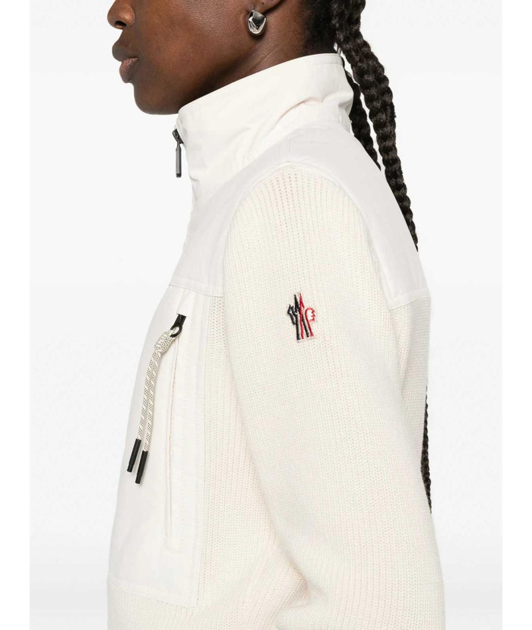 MONCLER Белая полиэстеровая куртка, фото 2