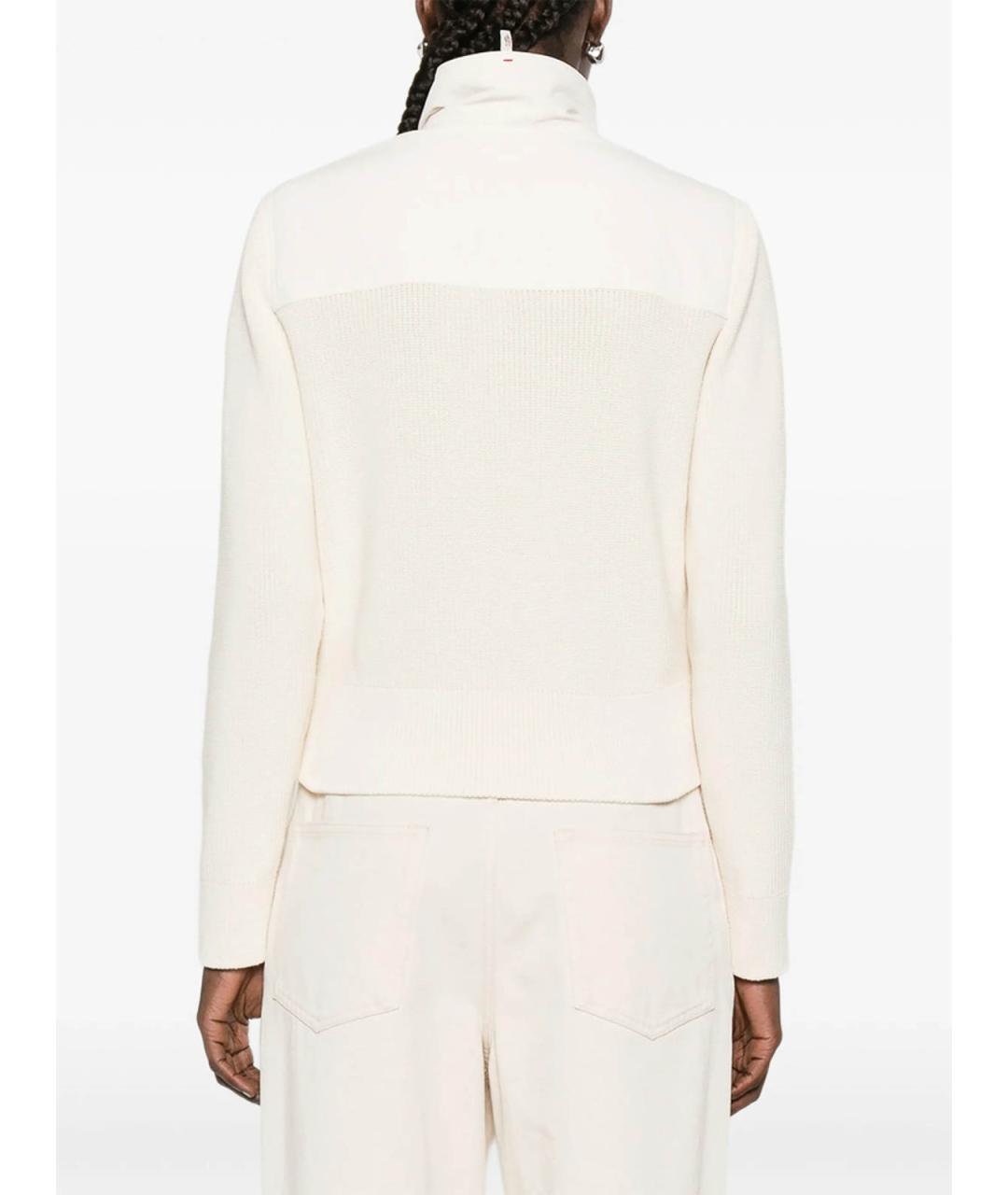 MONCLER Белая полиэстеровая куртка, фото 5