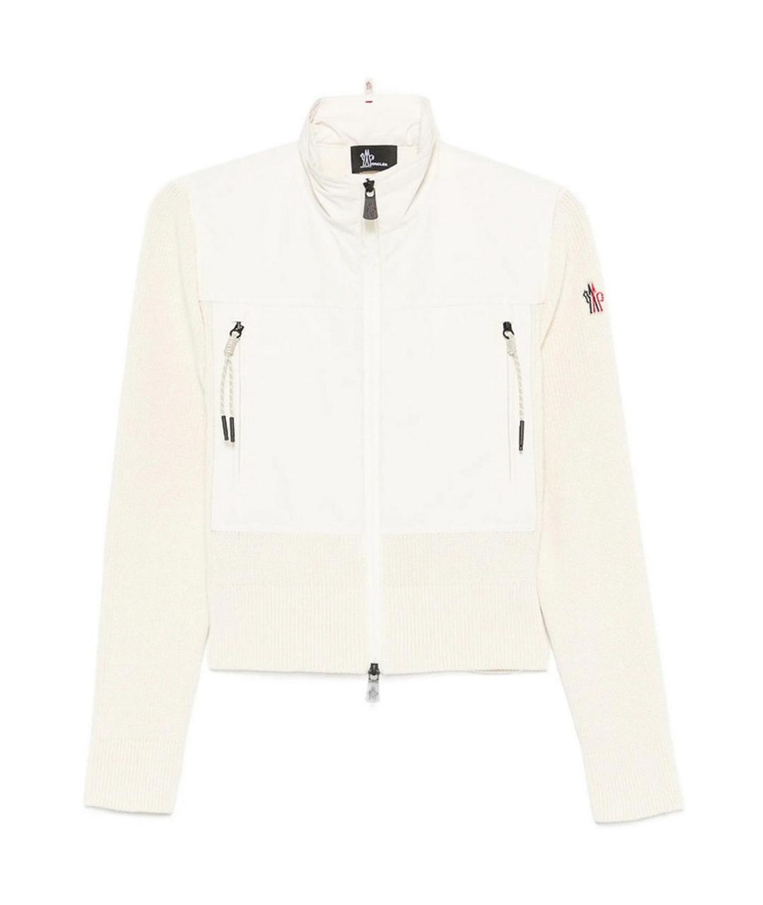 MONCLER Белая полиэстеровая куртка, фото 1