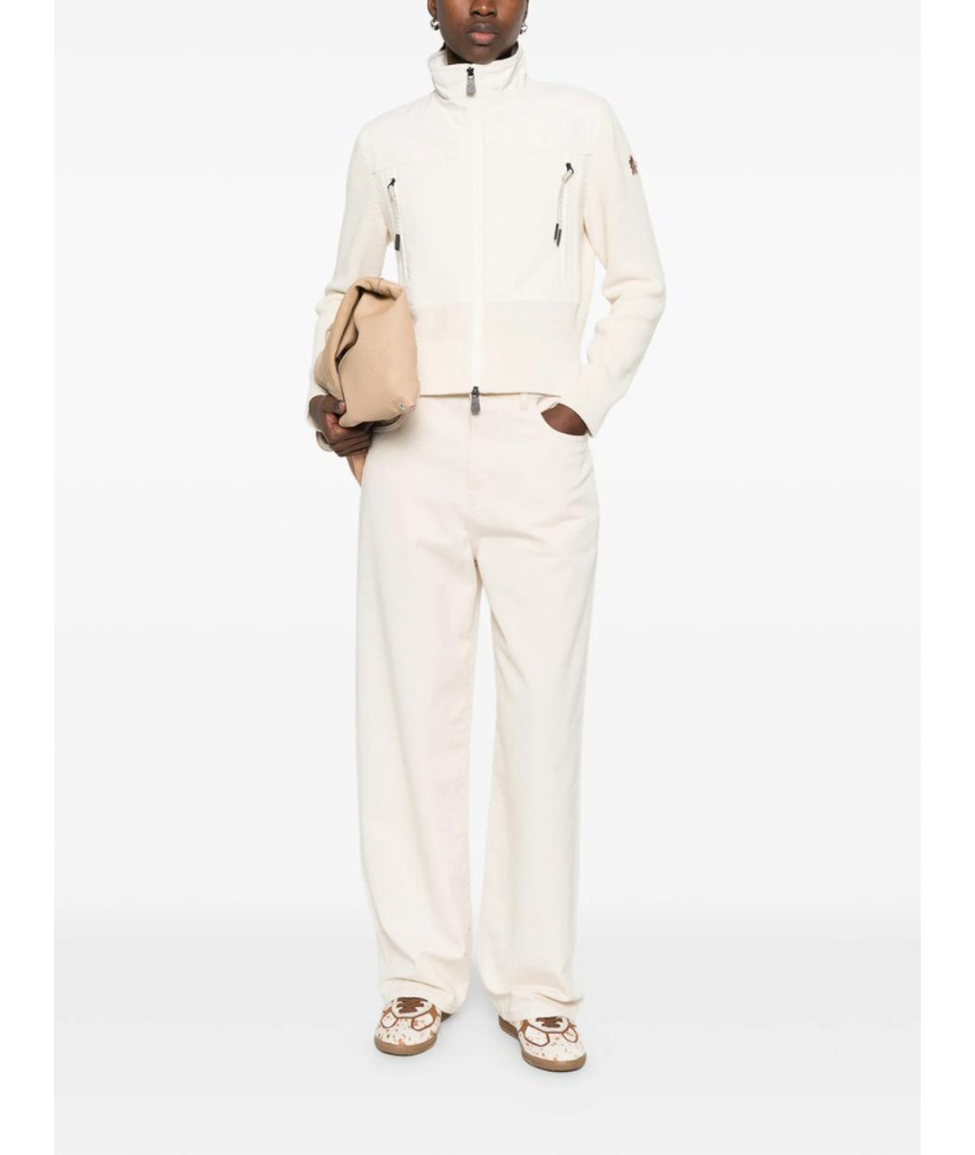 MONCLER Белая полиэстеровая куртка, фото 3