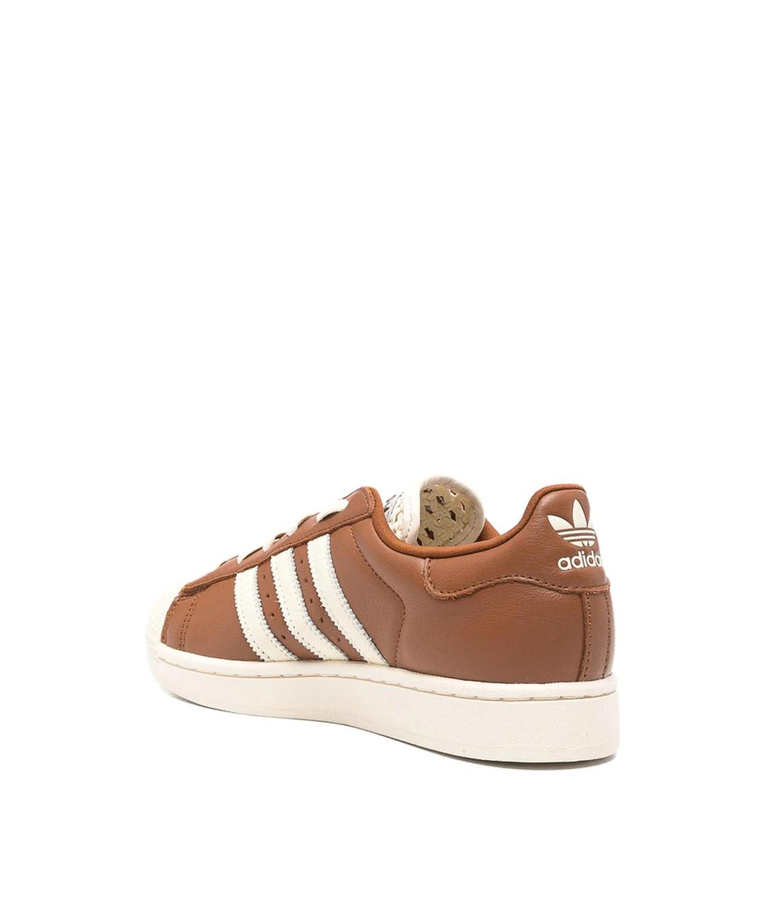 ADIDAS Коричневые кожаные кроссовки, фото 2