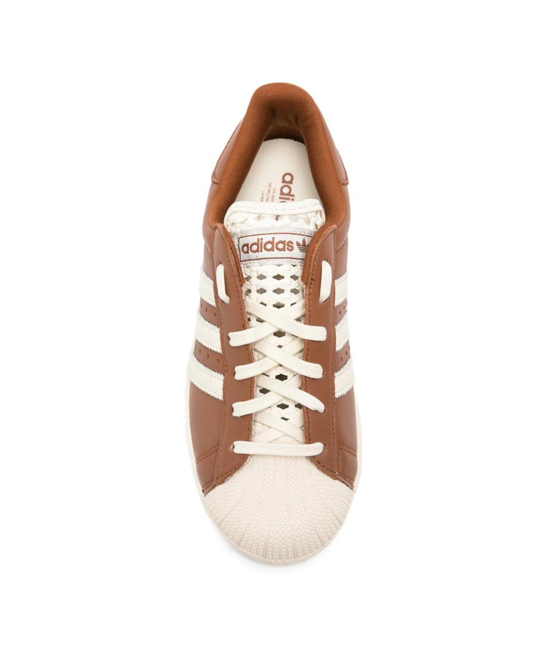 ADIDAS Коричневые кожаные кроссовки, фото 4