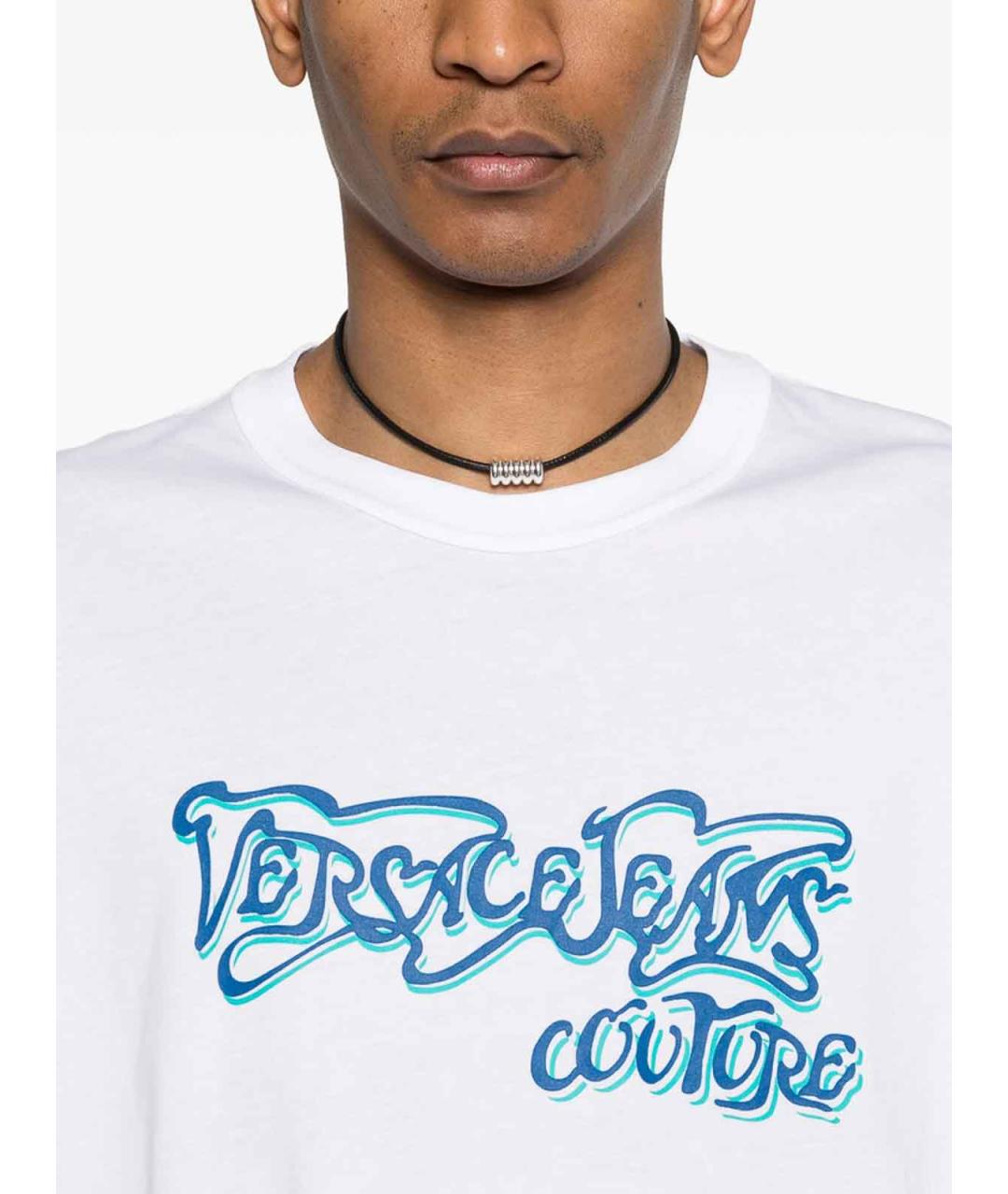 VERSACE JEANS COUTURE Белая хлопковая футболка, фото 4