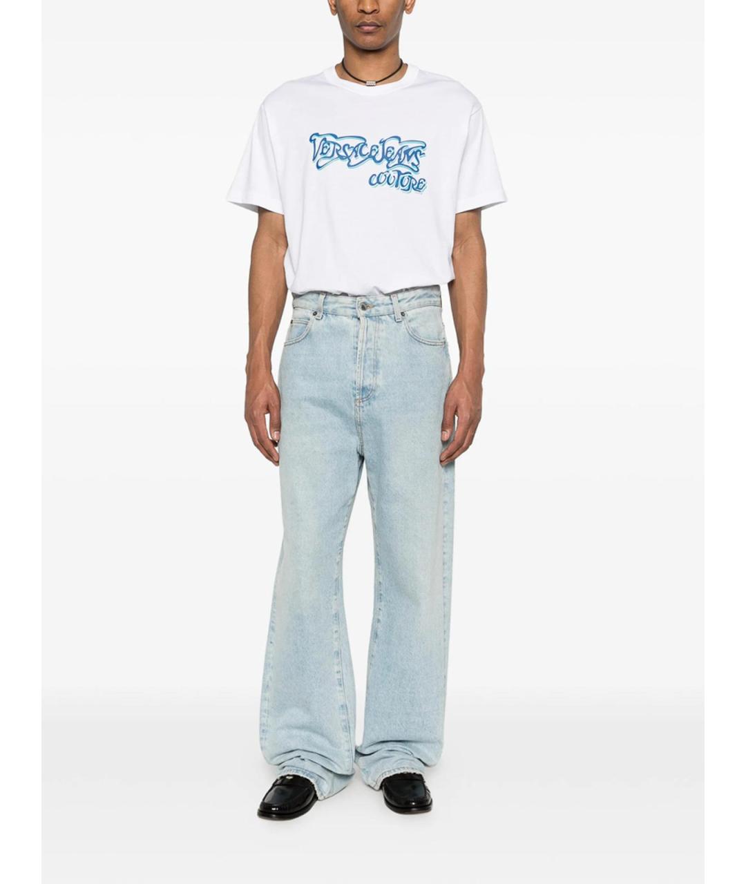 VERSACE JEANS COUTURE Белая хлопковая футболка, фото 5