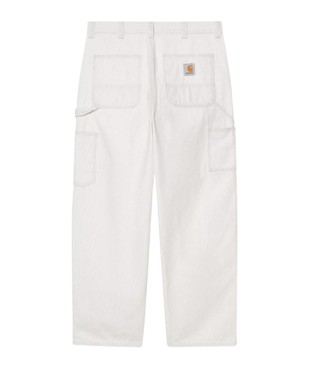 CARHARTT Белые хлопковые повседневные брюки, фото 2