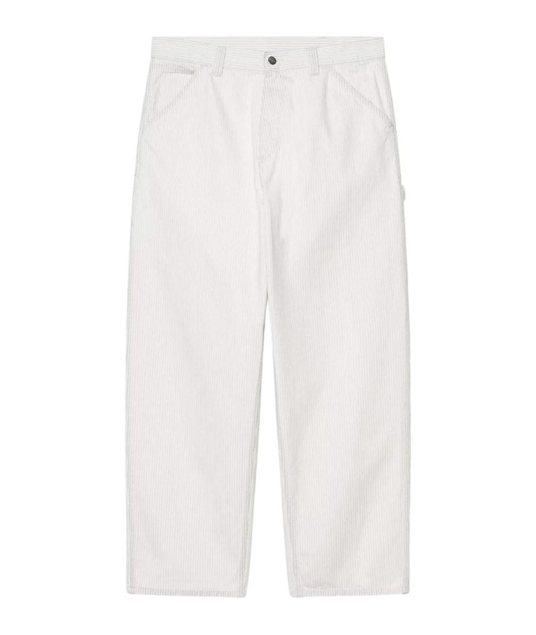 CARHARTT Белые хлопковые повседневные брюки, фото 1