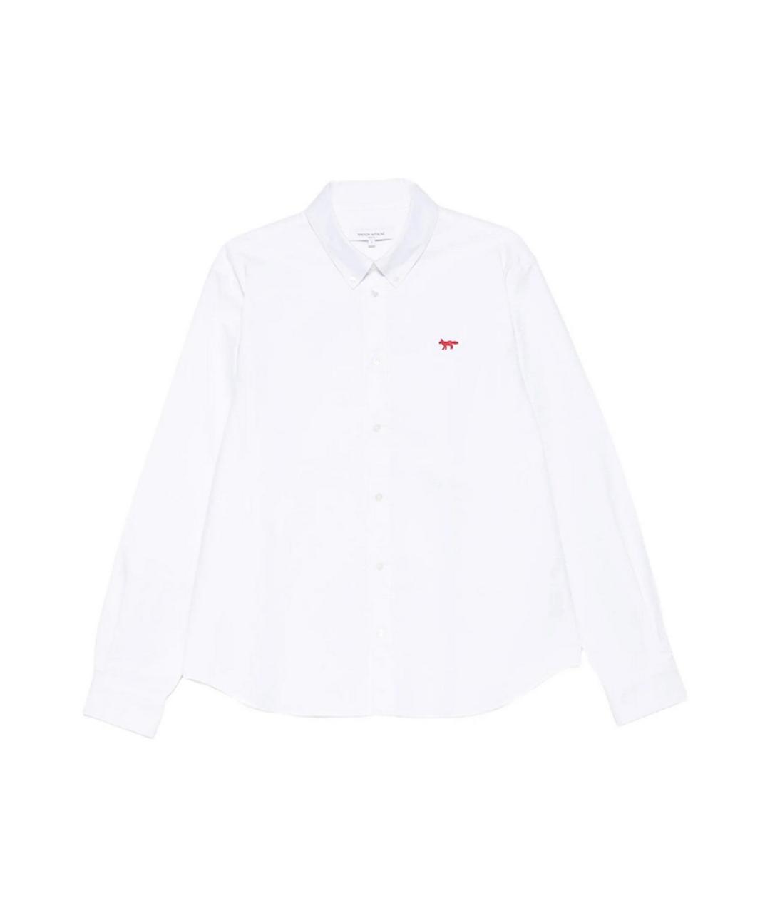 MAISON KITSUNE Белая хлопковая кэжуал рубашка, фото 1