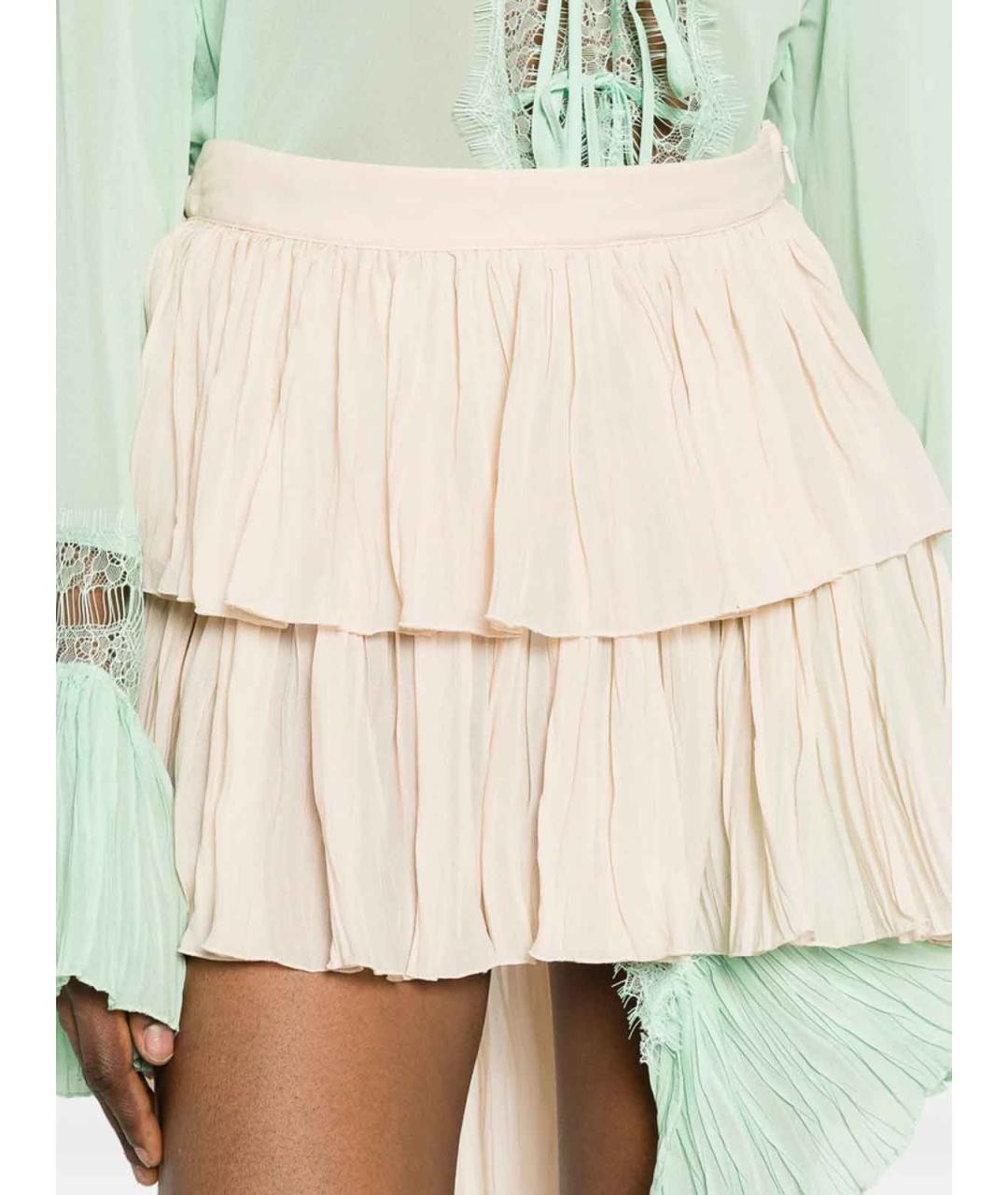 BLUMARINE Розовая полиэстеровая юбка мини, фото 5