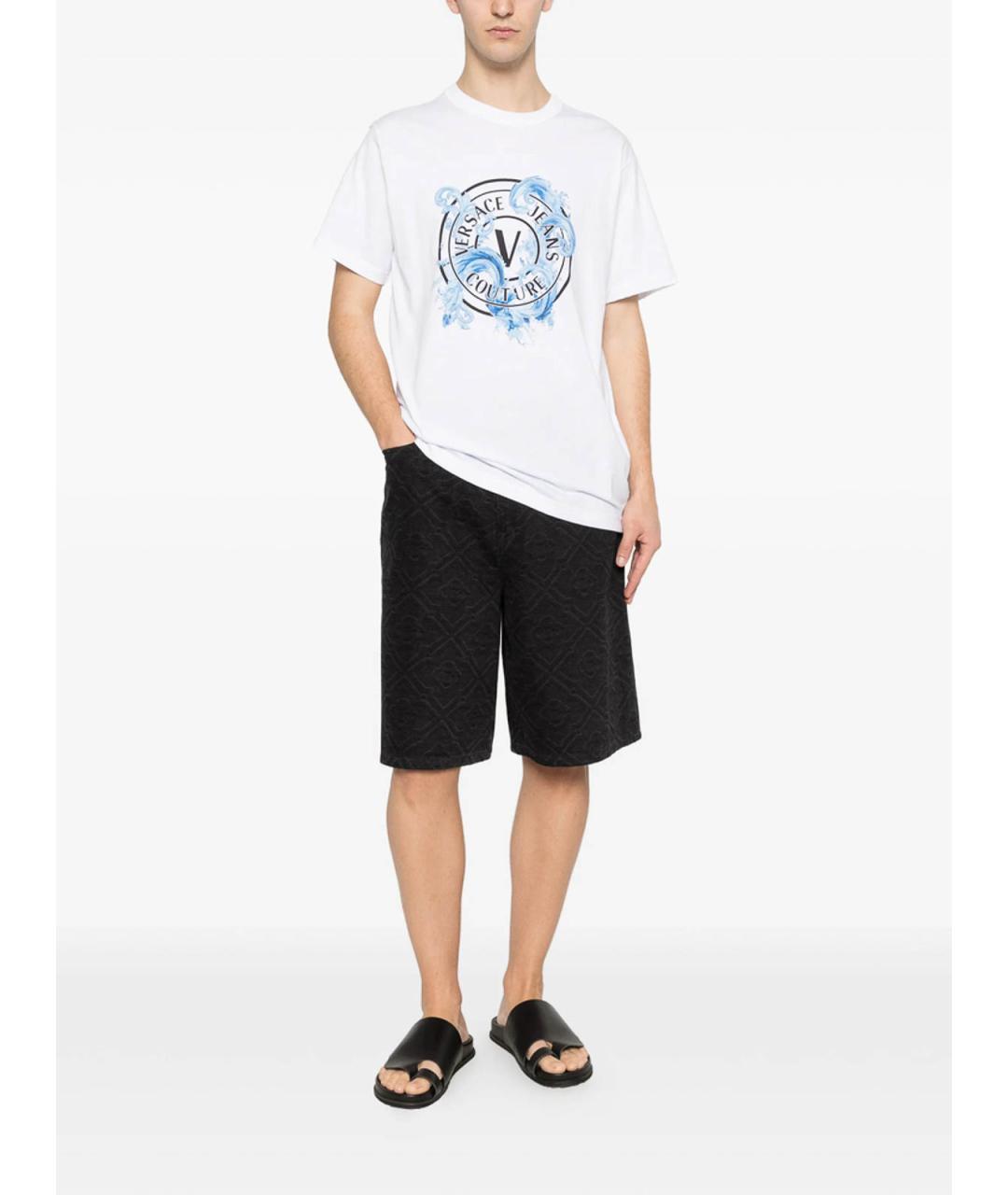 VERSACE JEANS COUTURE Белая хлопковая футболка, фото 4