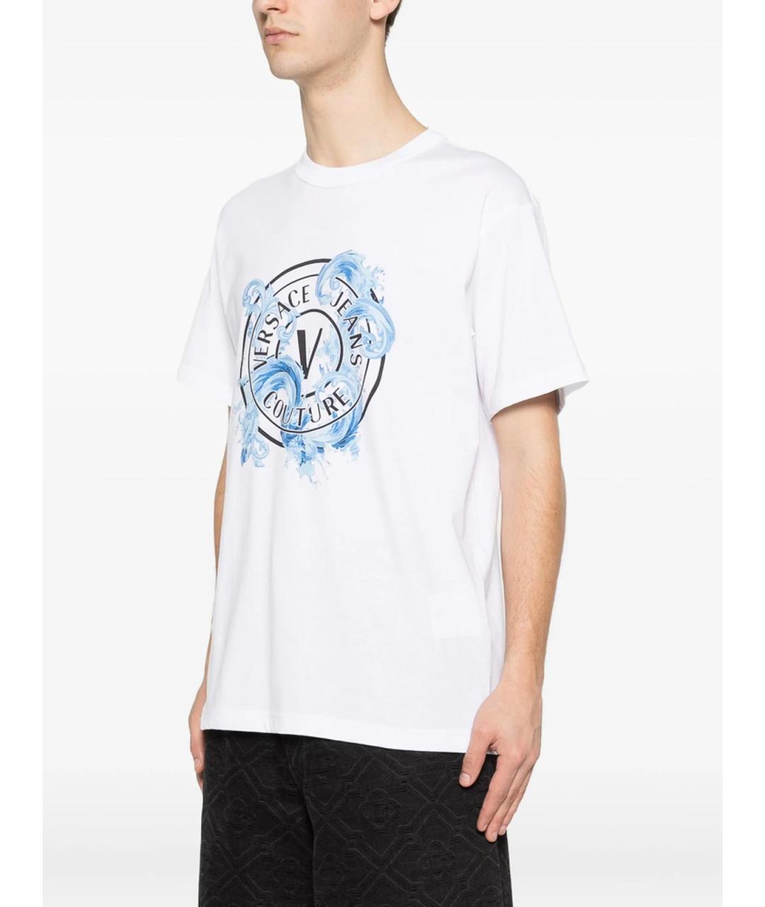 VERSACE JEANS COUTURE Белая хлопковая футболка, фото 2