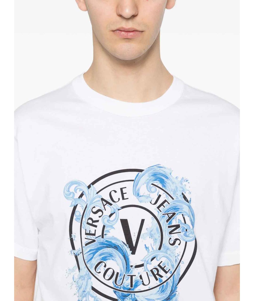 VERSACE JEANS COUTURE Белая хлопковая футболка, фото 3