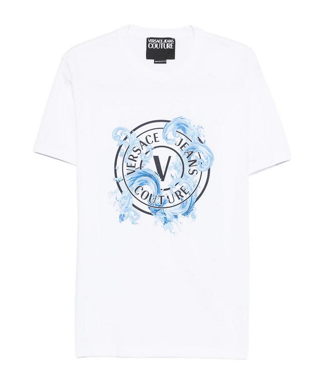 VERSACE JEANS COUTURE Белая хлопковая футболка, фото 1