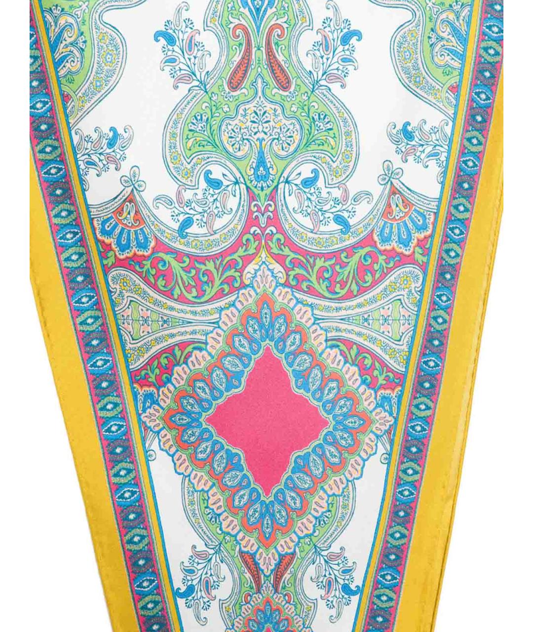 ETRO Белый шелковый шарф, фото 2