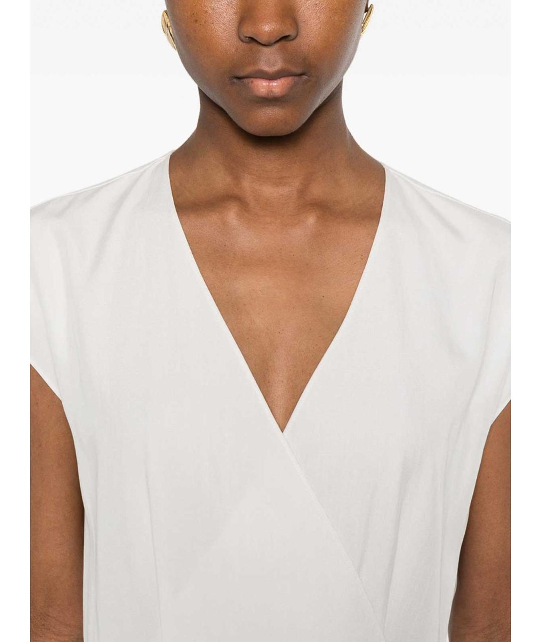 CALVIN KLEIN Белое льняное повседневное платье, фото 2