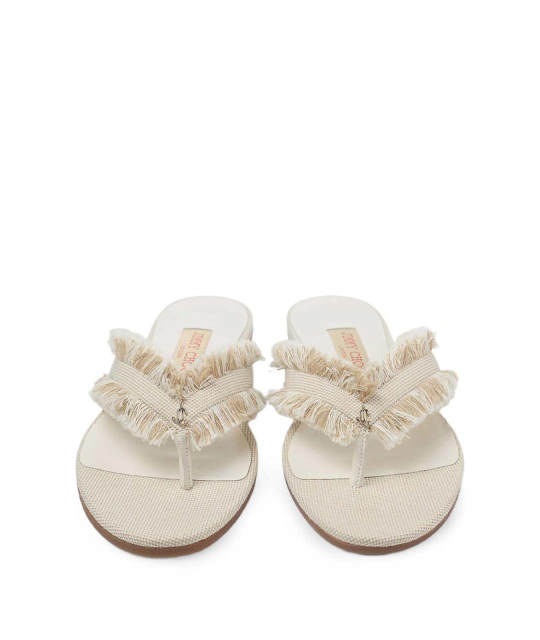 JIMMY CHOO Бежевые шлепанцы, фото 3
