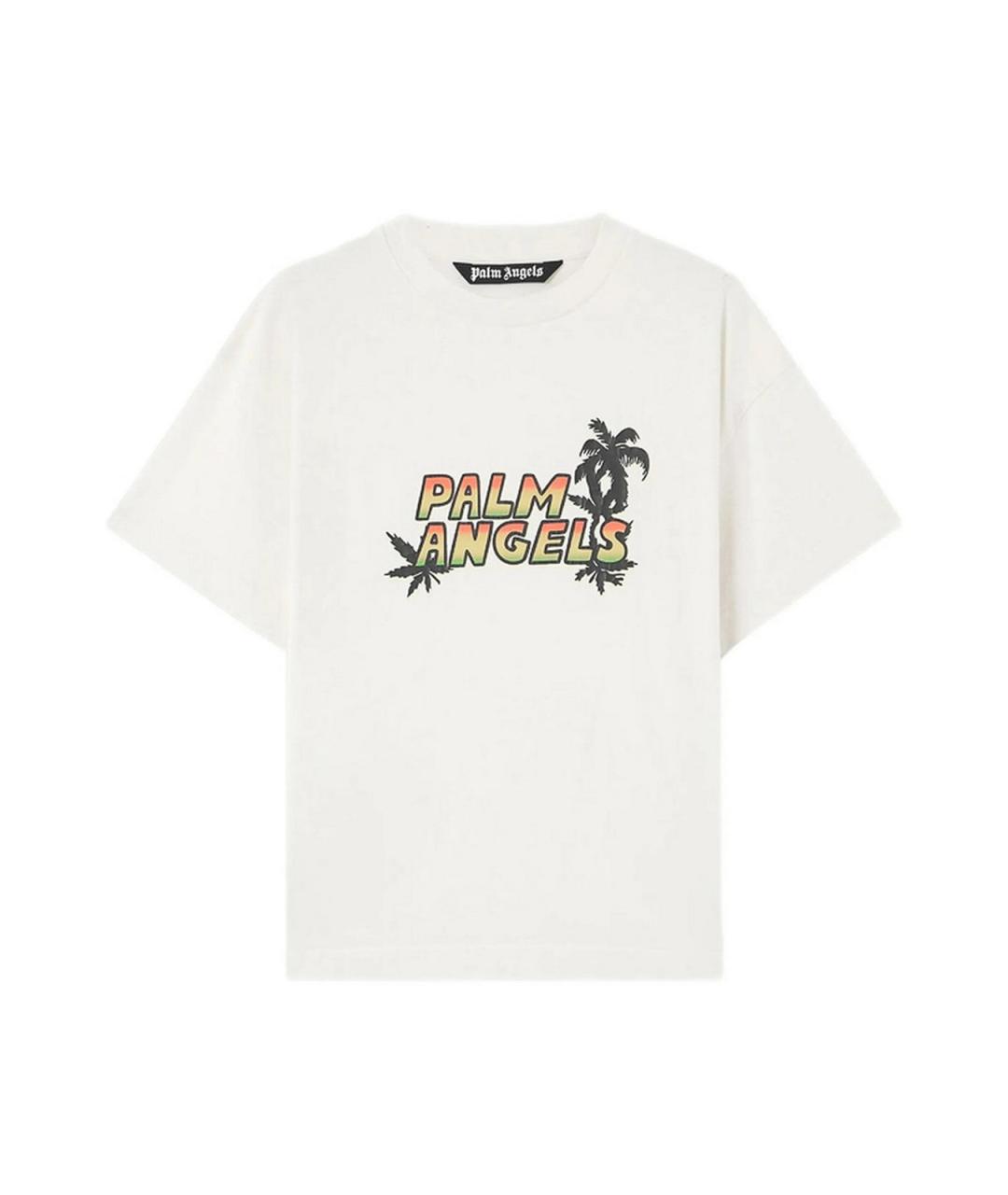 PALM ANGELS Белая хлопковая футболка, фото 1