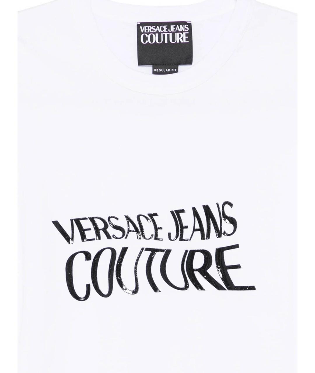 VERSACE JEANS COUTURE Белая хлопковая футболка, фото 3