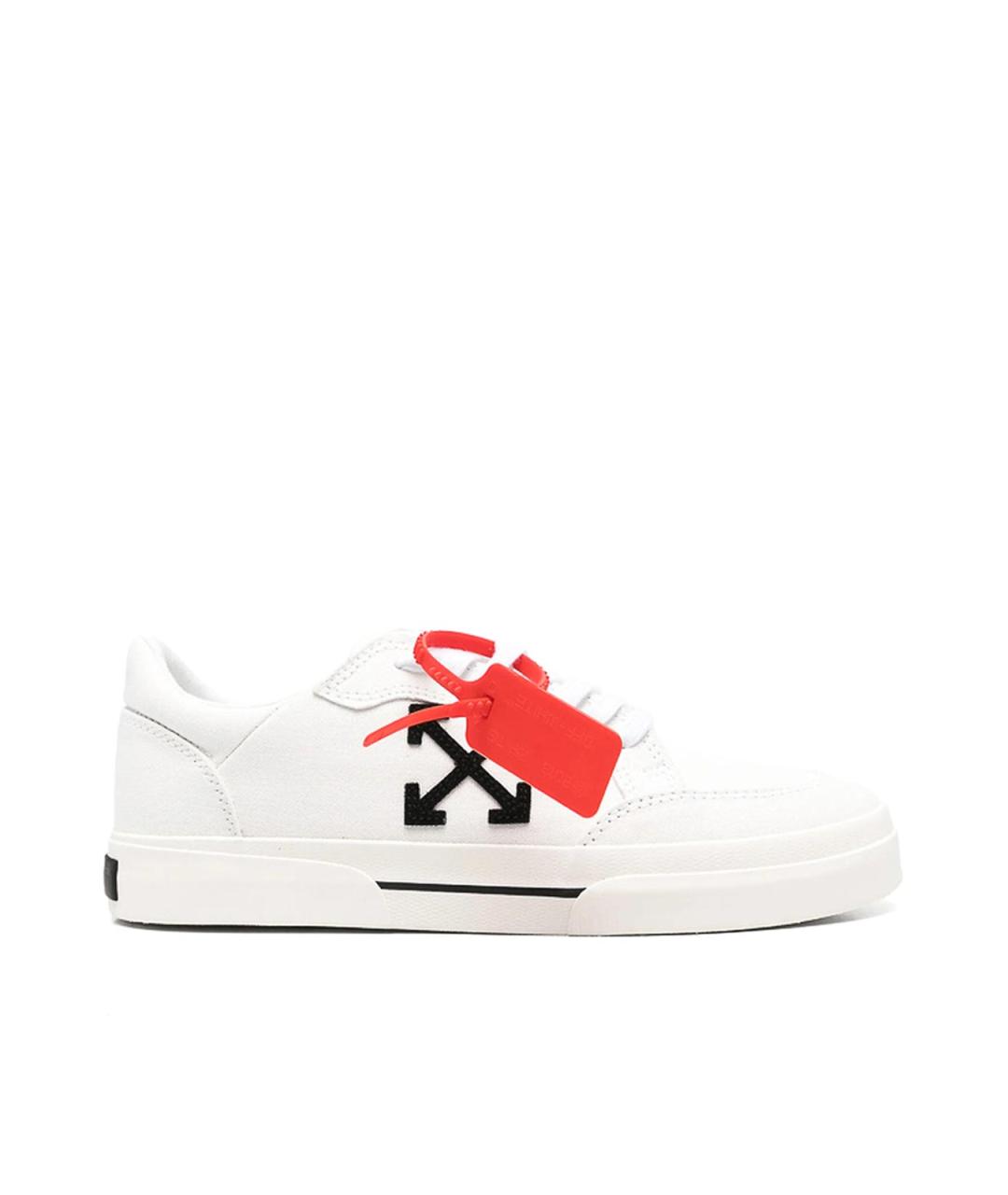 OFF-WHITE Белые резиновые низкие кроссовки / кеды, фото 1