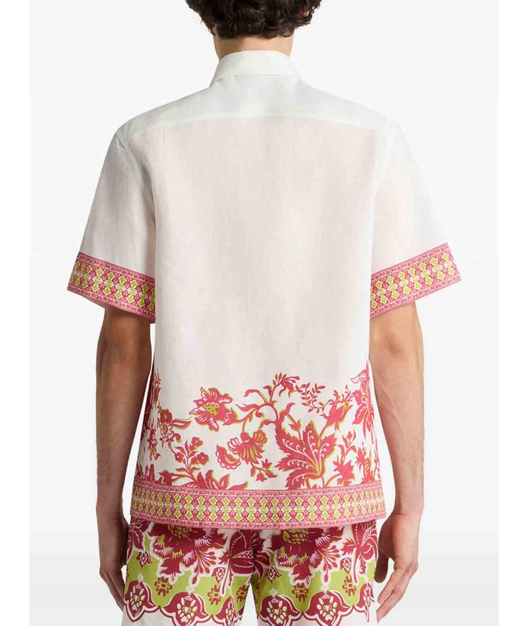 ETRO Розовая льняная кэжуал рубашка, фото 3
