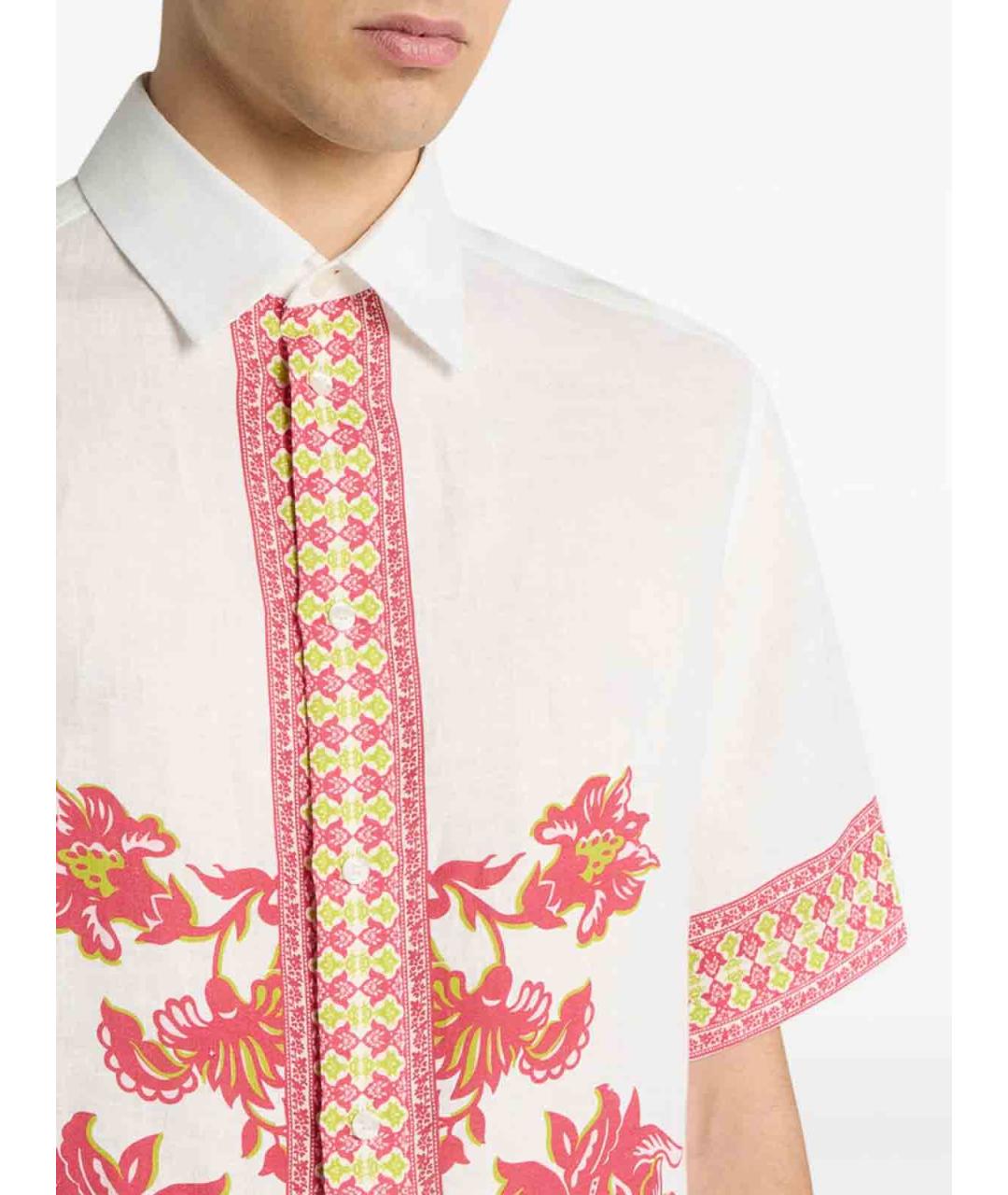 ETRO Розовая льняная кэжуал рубашка, фото 2