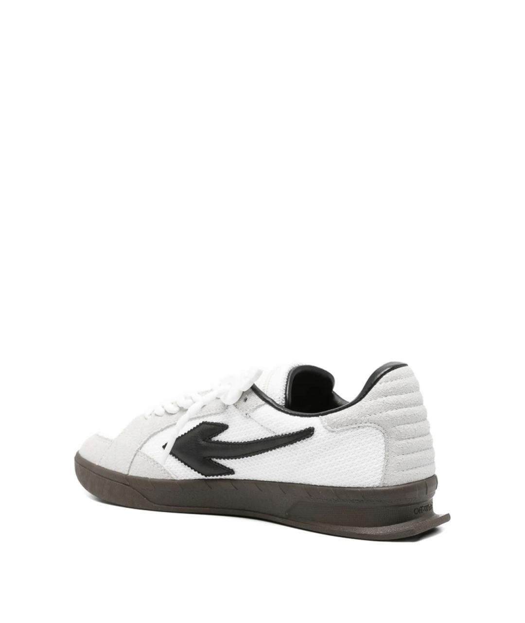 OFF-WHITE Белые кожаные низкие кроссовки / кеды, фото 2